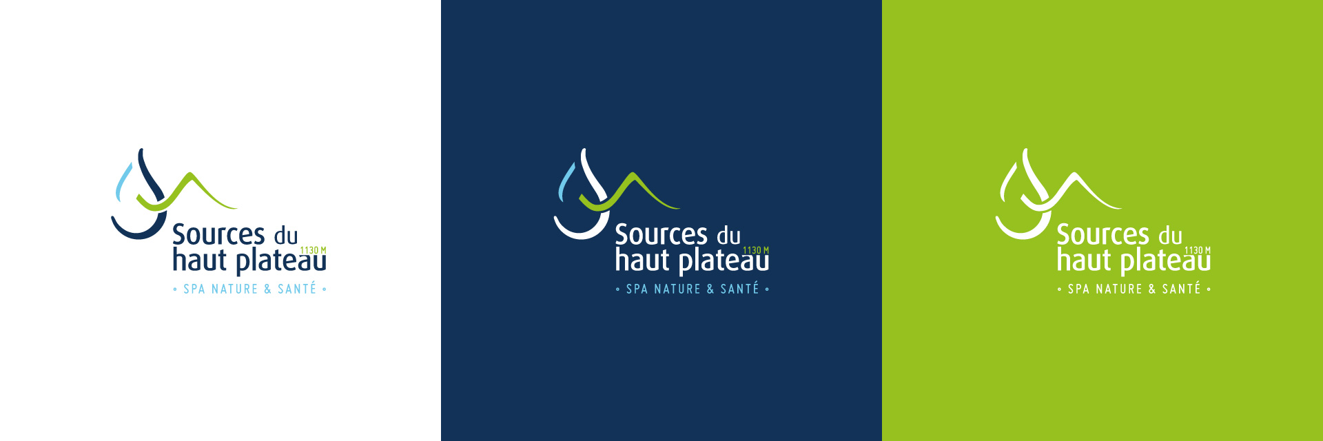 Ceéation du logo des Sources du haut plateau créé par studio N°3